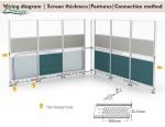 Customizable Panel Thickness Display Unit Separation Work Areas for Adjustable