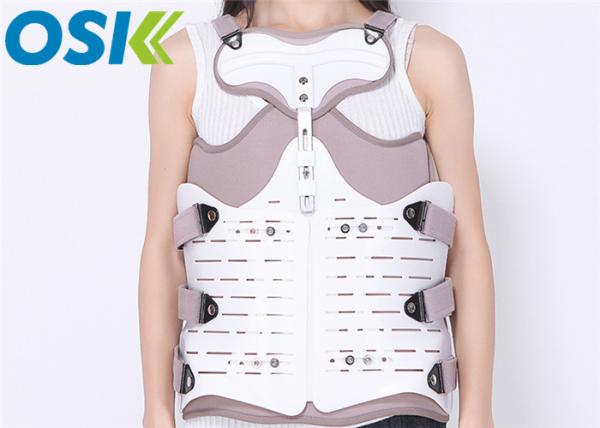 Quality Thoracic Spinal Orthosis Back Brace With Tightness Adjustable Straps Gray / White for sale