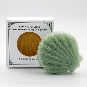 Buy cheap Large Shell Shaped Sponge Bamboo Charcoal Konjac Sponge For Acne product