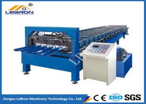 Buy cheap New YX35-125-750 color steel tile roll forming machine PLC controlled roof sheet roll forming machine product