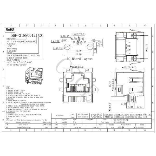 Single Port Shielded RJ45 Jack Retention Strength 7.7KG.F MIN Between Jack And Plug