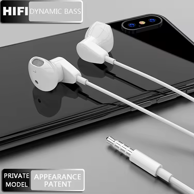 Customized Red Usb Type C Cable Earphones Good Compatibility Smartphones Tablets