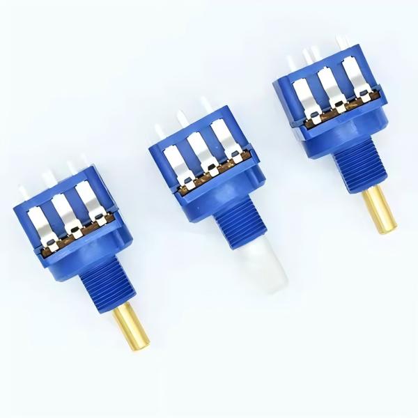 WH116AK Series Dimmer Dual Control Potentiometer B500K 5-pin With Rotary Switch