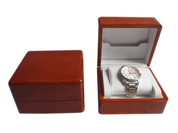 Quality Wooden Watch Boxes with removable insert and instructions pocket for sale