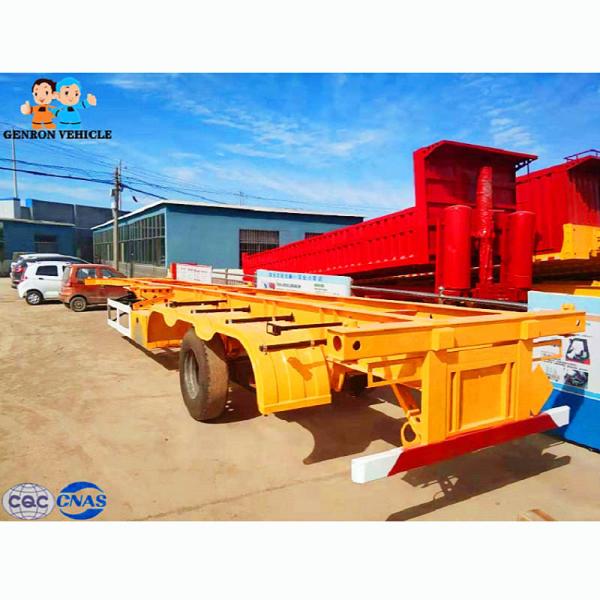 Quality Flatbed 13T FUWA Axle Twistlock Container Semi Trailer for sale