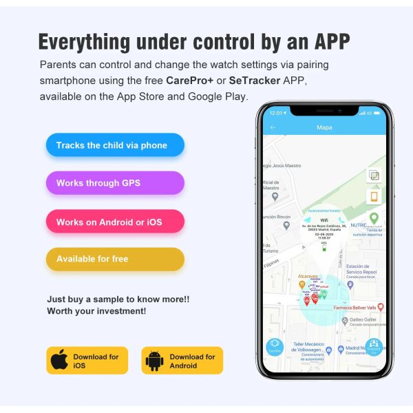 4G Kids Waterproof WiFi GPS Play Zoom Smart Watch Video Call Monitor