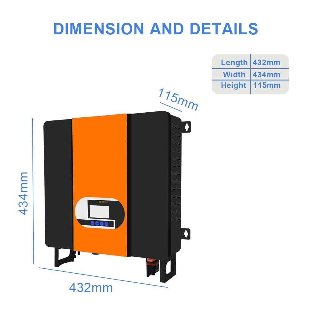 5.5Kva 48V MPPT Solar Charger Controller Wifi Hybrid Inverter with Output Voltage 220V 230V