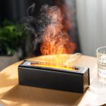 HOMEFISH Flame Simulation Humidifier Large Capacity Desktop Aromatherapy