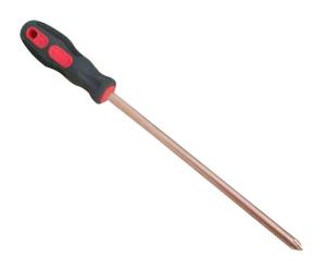 China Lightweight Non Sparking Screwdrivers Slotted Flat Head Screwdriver Anti - Roll Design on sale
