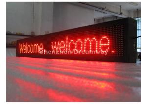 Buy cheap Auto Brightness Adjustment P10 LED Moving Message Display IP65 For Temperature / Messages product