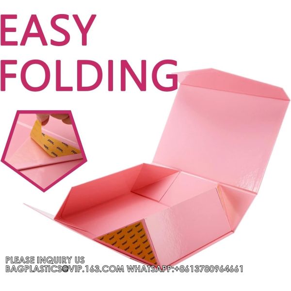 Gift Boxes With Ribbons, Glossy Pink Gift Boxes For Presents, Bridesmaid Proposal Box, Extra Large Gift Box