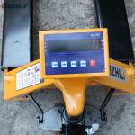 Hydraulic Mobile Industrial Pallet Truck With Scale 2500kg Load Capacity
