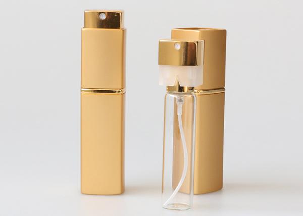 Quality 15ml Empty Refillable Travel Fragrance Twist And Spritz Atomiser Spray Rectangular Logo Printed for sale