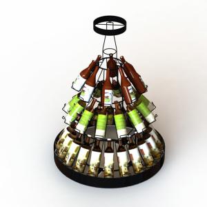 30 Bottles Christmas Tree Shaped Wine Rack , 3 Layers Wine Bottle Christmas Tree Stand