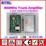 860MHz 2-PORT OUTPUT 30dB gain CATV/MATV Trunk Amplifier/Booster RTA-F8630DF