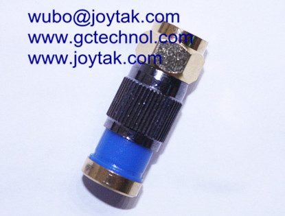 F Compression Connector coaxial compression connector for RG6 coax cable