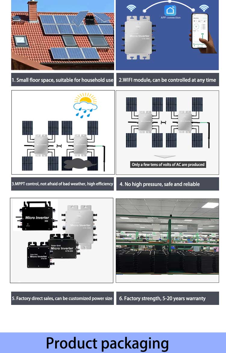Smart 2000W Micro Solar Inverter 2Kw On Grid Micro Smart Inverter Cheap Golden Supplier Solar Micro Inverter System
