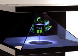China 19” 4 Sides View 3D Hologram Box for POS  , Holographic Advertising Display on sale