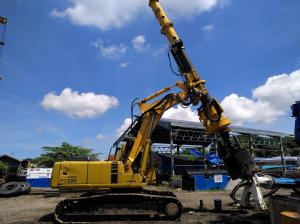 Excavator Convert KR50 Rotary Drilling Rig Attachment With Caterpillar Chassis