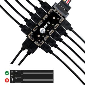 Buy cheap 12 Way 5V RGB LED Splitter Hub With PMMA Case And Magnetic Standoff For ASUS/MSI 5V 3pin LED Controller product