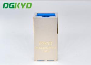China 12 Pin Gigabit Integrated Filtering 10Gbit/S RJ45 Angled Connector on sale