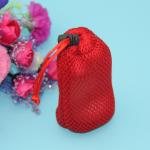 Customized colorful sandwich drawstring net mesh fabric power bank bag with