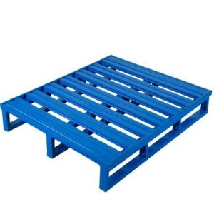 Buy cheap ODM Blue Stackable Steel Pallets Heavy Duty 4 Enter Way product