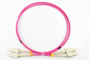 1 Meter Multimode Fiber Patch Cord OM4 50 / 125MM Diameter Duplex Count