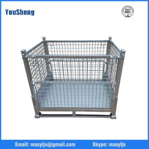 Warehouse stacking collapsible pallet box