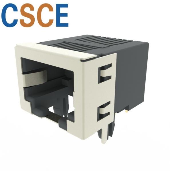 Quality Tab Down Latch RJ45 Modular Jack Half Shielded 8 Pin 8 Contact Without Leds for sale