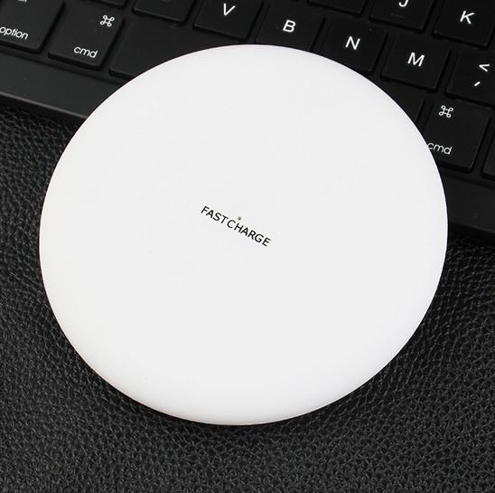 Customized Logo Printing Round Wireless Charger For Mobile Phone With USB HUB