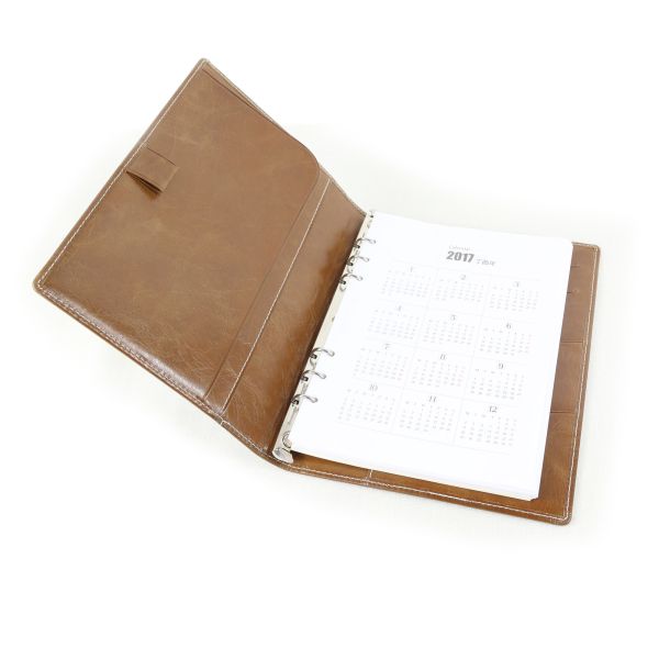 Exquisite Spiral Bound Leather Notebook , Popular Personalized Refillable Journal