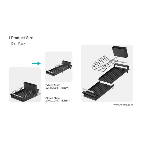 Metal Wire Utensils Holder Dish Draining Board Rack Kitchen Organization