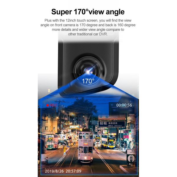 Security Mirror DVR FCC 1080p Full HD Dash Cam Built In G Sensor