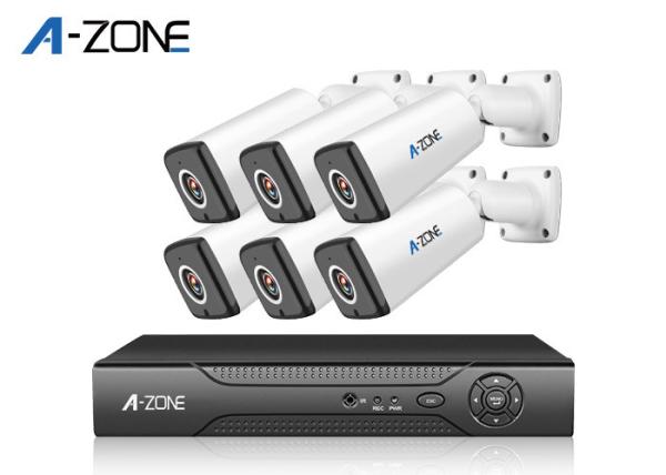 Quality CMOS Sensor  6 Camera Cctv System  3 Megapixel Surveillance nvr Kits For Shop for sale