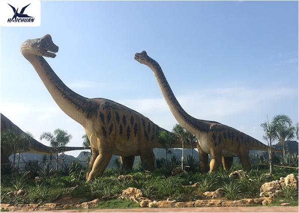 Quality Amusement Park Equipment Real Life Size Dinosaurs , Dinosaur Lawn Ornament  for sale