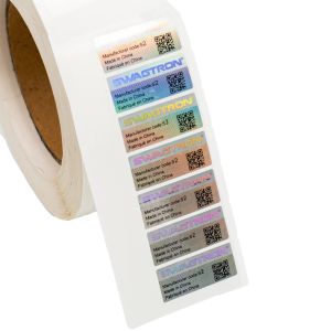 Shape Custom Hologram Stickers Anti Theft Magnetic Security Labels Roll