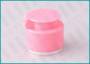 Buy cheap 24/410 Pink Flat Flip Top Cap Spill Resistance With Shiny Gold Ring product