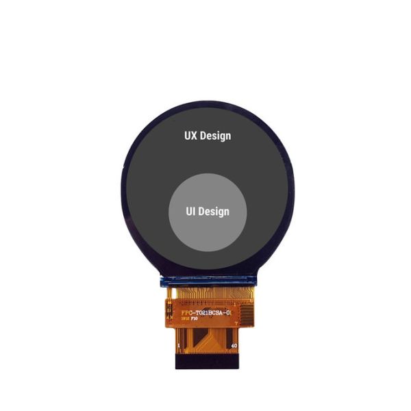 2.1 Inch Round TFT Display 480x480 250cd/M2 40 PINS 18bit RGB Interface