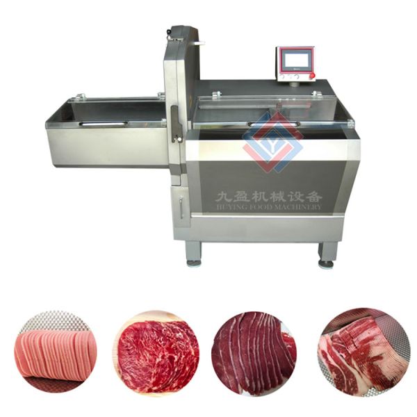 Automatic Frozen Meat Slicer Machine Stainless Steel Food Hamburger Bun Bacon Ham Slicer