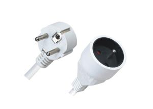 China Waterproof Outdoor European Extension Cord , VDE Schuko Power Cord OEM Available on sale