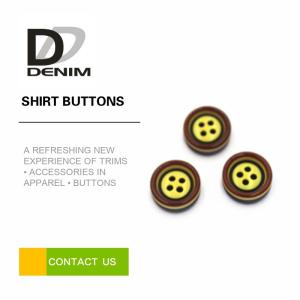 China Yellow Pearl Dress Shirt Buttons , Commercial Four Hole Button In Bulk on sale