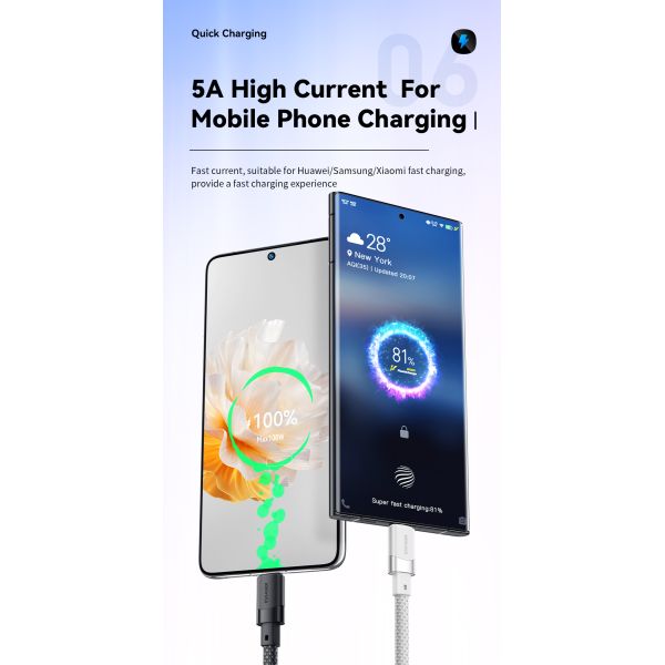 ESSAGER ES-X53 Series 100W USB C to USB C Magnetic Charging Cable