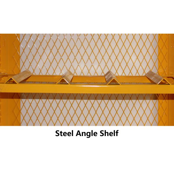 Steel Gas Cylinder Storage Cages , Lpg Gas Bottle Storage Cages 139 LBS Weight