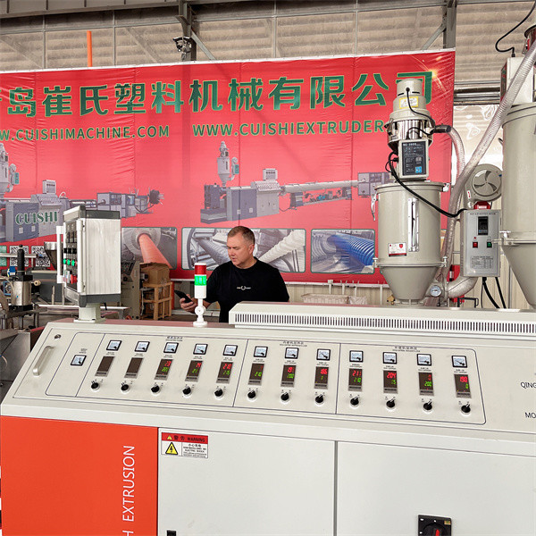 5.4m/Min Corrugated Pipe Extrusion Line Automatic Feeding Hose Pipe Manufacturing Machine