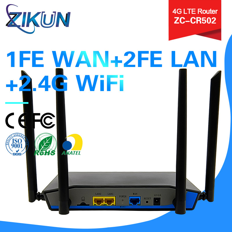 ZC-CR502 4G LTE Router CPE Router 1WAN 3LAN With 5 DBi Antennas