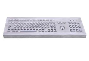 China 106 Keys Industrial Metal Keyboard With Trackball Stainless Steel Material on sale