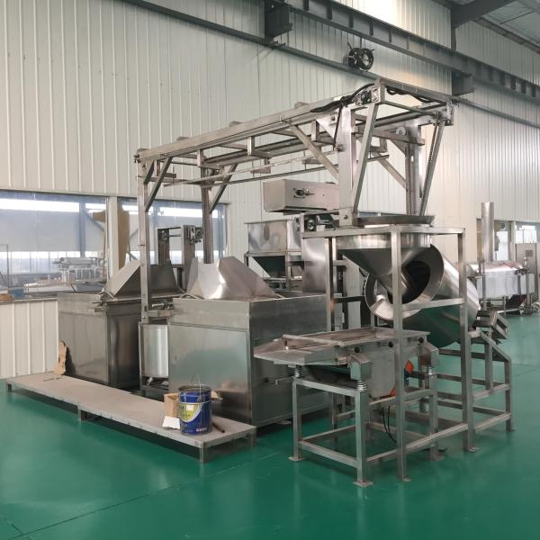 Quality Fried Peanuts Making Machine / Groundnut Fryer Production Line High Performance for sale