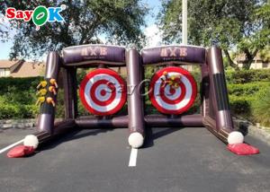 China Inflatable Games For Children Carnival Double Inflatable Axe Throwing Game / Inflatable Flying Throw Sticky Tossing Game on sale