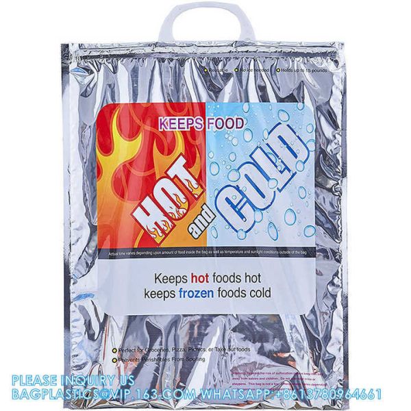 Reinforced Heavy Duty Hot Cold Lunch Totes Reusable Disposable Food Travel Picnic Thermal Delivery Insulated Bag